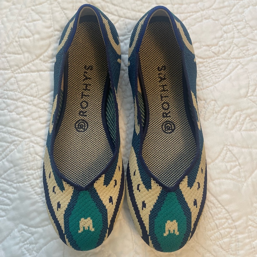Rothy’s Morrocan Blue Flats Retired